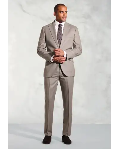 Suit Jackets Brook Taverner Tailored Fit Whitlock Taupe Italian Flannel Suit Jacket-BT-5483AT £224.00