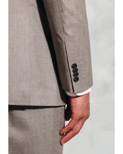 Suit Jackets Brook Taverner Tailored Fit Whitlock Taupe Italian Flannel Suit Jacket £224.00