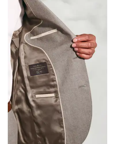 Suit Jackets Brook Taverner Tailored Fit Whitlock Taupe Italian Flannel Suit Jacket £224.00