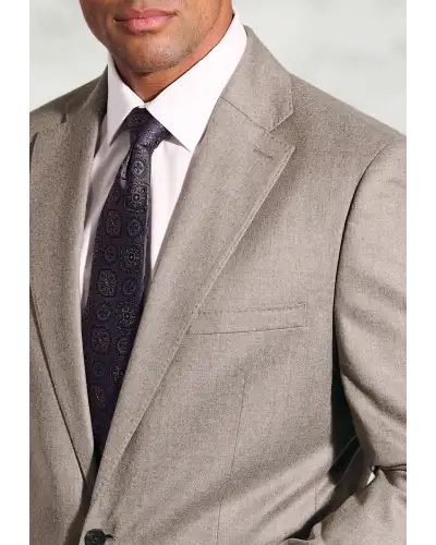 Suit Jackets Brook Taverner Tailored Fit Whitlock Taupe Italian Flannel Suit Jacket £224.00