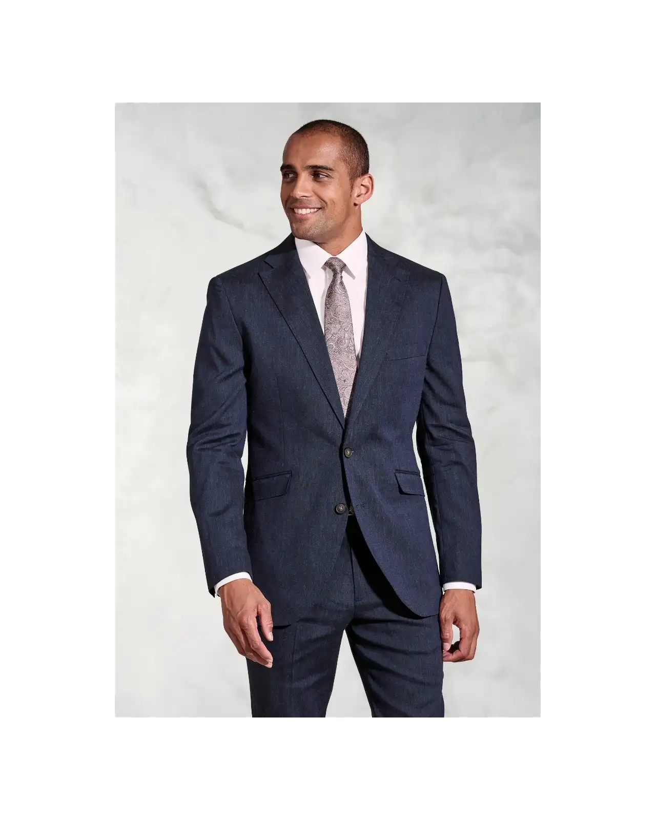 Suit Jackets Brook Taverner Tailored Fit Grant Navy Linen Blend Suit Jacket-BT-5456A £116.00