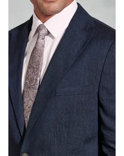 Suit Jackets Brook Taverner Tailored Fit Grant Navy Linen Blend Suit Jacket-BT-5456A £116.00