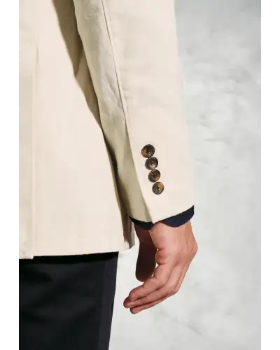 Jackets Brook Taverner Regular Fit Hemsworth Stone Washed Cotton Linen Jacket £116.00