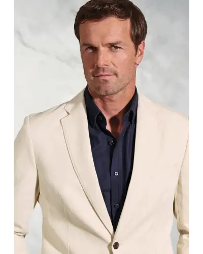 Jackets Brook Taverner Regular Fit Hemsworth Stone Washed Cotton Linen Jacket-BT-5451B £116.00