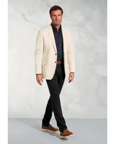 Jackets Brook Taverner Regular Fit Hemsworth Stone Washed Cotton Linen Jacket £116.00