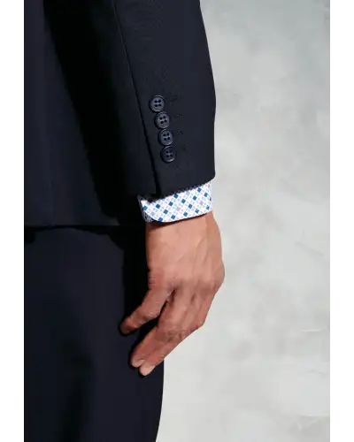 Suit Jackets Brook Taverner Tailored Fit Dijon Navy Suit Jacket-BT-3833A £89.00