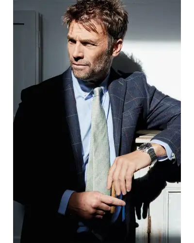 Jackets Brook Taverner Tailored Fit Magnum Navy Check Wool Jacket £179.00