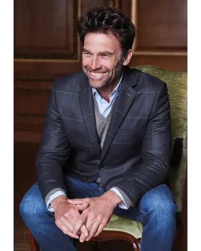 Jackets Brook Taverner Tailored Fit Magnum Navy Check Wool Jacket-BT-3659A £179.00