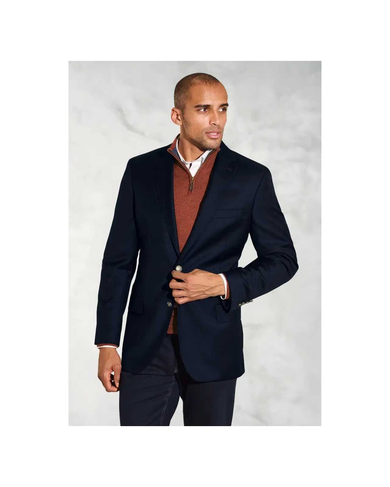 Jackets Brook Taverner Regular Fit Otley Navy Pure New Wool Blazer-BT-3032A £179.00