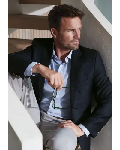 Jackets Brook Taverner Regular Fit Otley Navy Pure New Wool Blazer £179.00