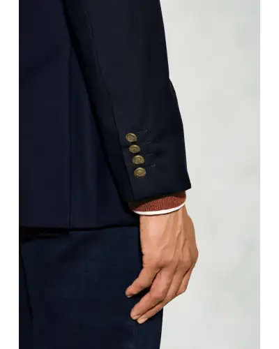 Jackets Brook Taverner Regular Fit Otley Navy Pure New Wool Blazer-BT-3032A £179.00