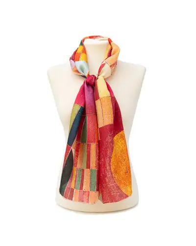 Scarves Fox and Chave Paul Klee Bauhaus Castle and Sun Silk Habotai Scarf £42.00