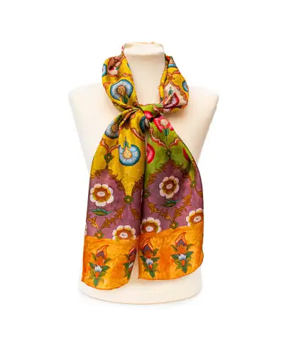 Scarves Fox and Chave Indian Carnations Silk Habotai Scarf £42.00