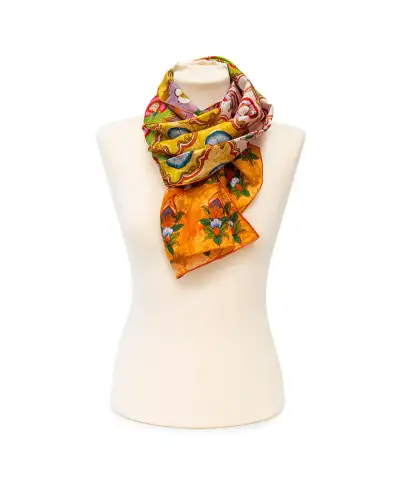 Scarves Fox and Chave Indian Carnations Silk Habotai Scarf £42.00