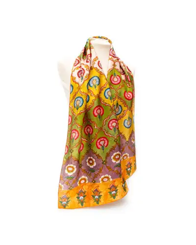 Scarves Fox and Chave Indian Carnations Silk Habotai Scarf £42.00