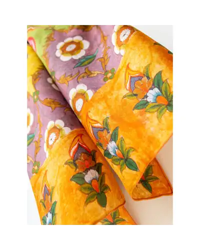 Scarves Fox and Chave Indian Carnations Silk Habotai Scarf £42.00