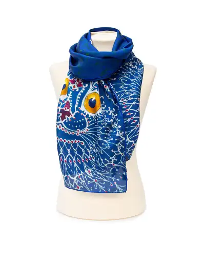 Scarves Fox and Chave Louis Wain Cat Silk Habotai Scarf £42.00
