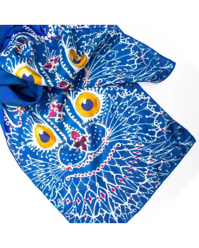 Scarves Fox and Chave Louis Wain Cat Silk Habotai Scarf £42.00