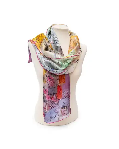 Scarves Fox and Chave Dufy Orchestra Silk Habotai Scarf £42.00