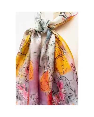 Scarves Fox and Chave Dufy Orchestra Silk Habotai Scarf £42.00