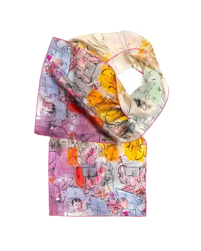 Scarves Fox and Chave Dufy Orchestra Silk Habotai Scarf £42.00
