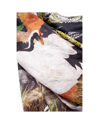 Scarves Fox and Chave Oriental Wisteria Habotai Scarf £50.00