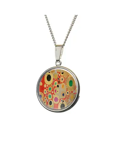 Bone China Hand Painted Fox and Chave Klimt Red Pendant £23.00