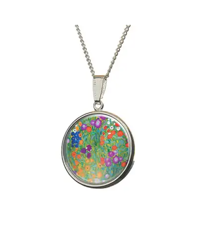 Bone China Hand Painted Fox and Chave Klimt Flower Garden Pendant £23.00