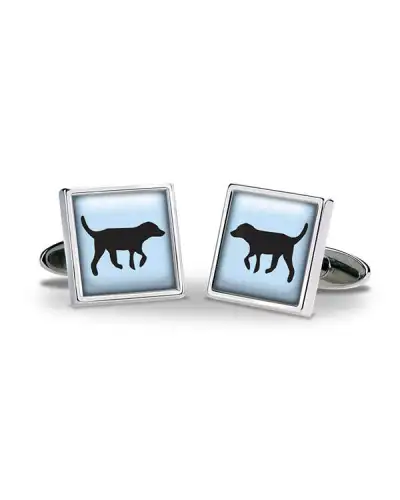 Others Fox and Chave Black Lab Cufflinks-FC-48-158 £29.00