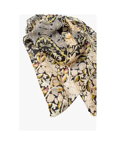 Scarves Fox and Chave Morris Taupe Mix Crêpe De Chine Scarf £45.00