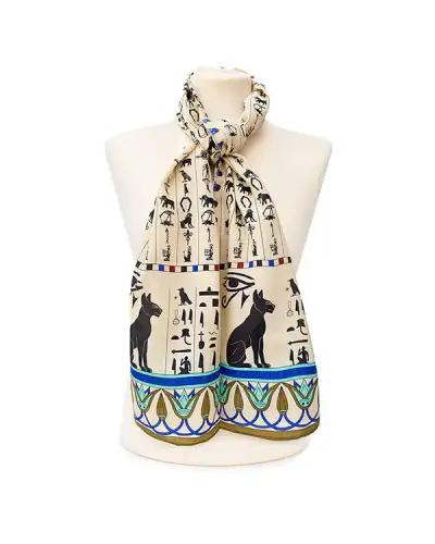Scarves Fox and Chave Hieroglyphics Crêpe De Chine Scarf £45.00