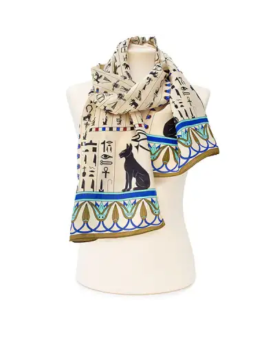 Scarves Fox and Chave Hieroglyphics Crêpe De Chine Scarf £45.00