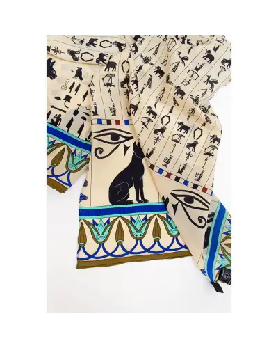 Scarves Fox and Chave Hieroglyphics Crêpe De Chine Scarf £45.00