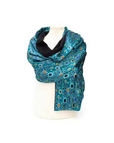 Scarves Fox and Chave Klimt Turquoise Poshmina Stole £116.00