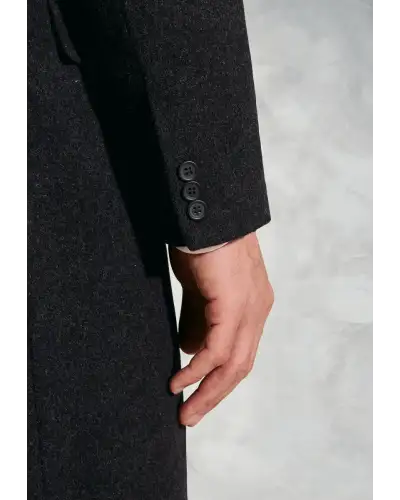 Overcoats Brook Taverner Bond Grey Wool Cashmere Overcoat-BT-9760A £269.00