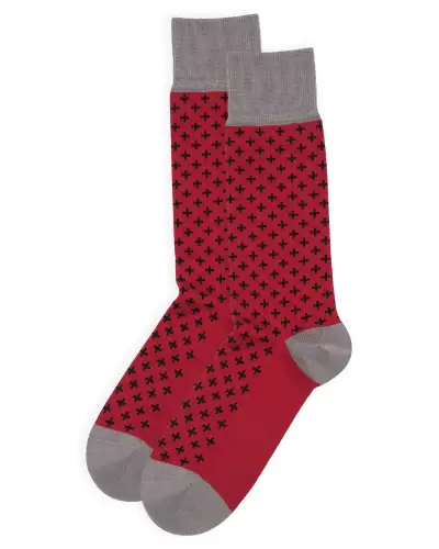 Men PEPER HAROW Crosslet Mens Socks - Red £16.00