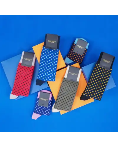 Men PEPER HAROW Crosslet Mens Socks - Red £16.00