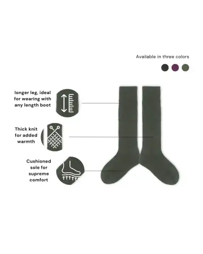 Men PEPER HAROW Mens Wool Boot Socks - Olive-PH-8607638192302 £22.00