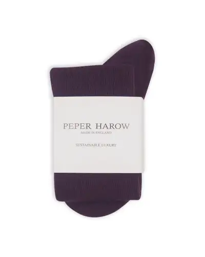 Men PEPER HAROW Mens Wool Boot Socks - Purple-PH-8607636947118 £22.00