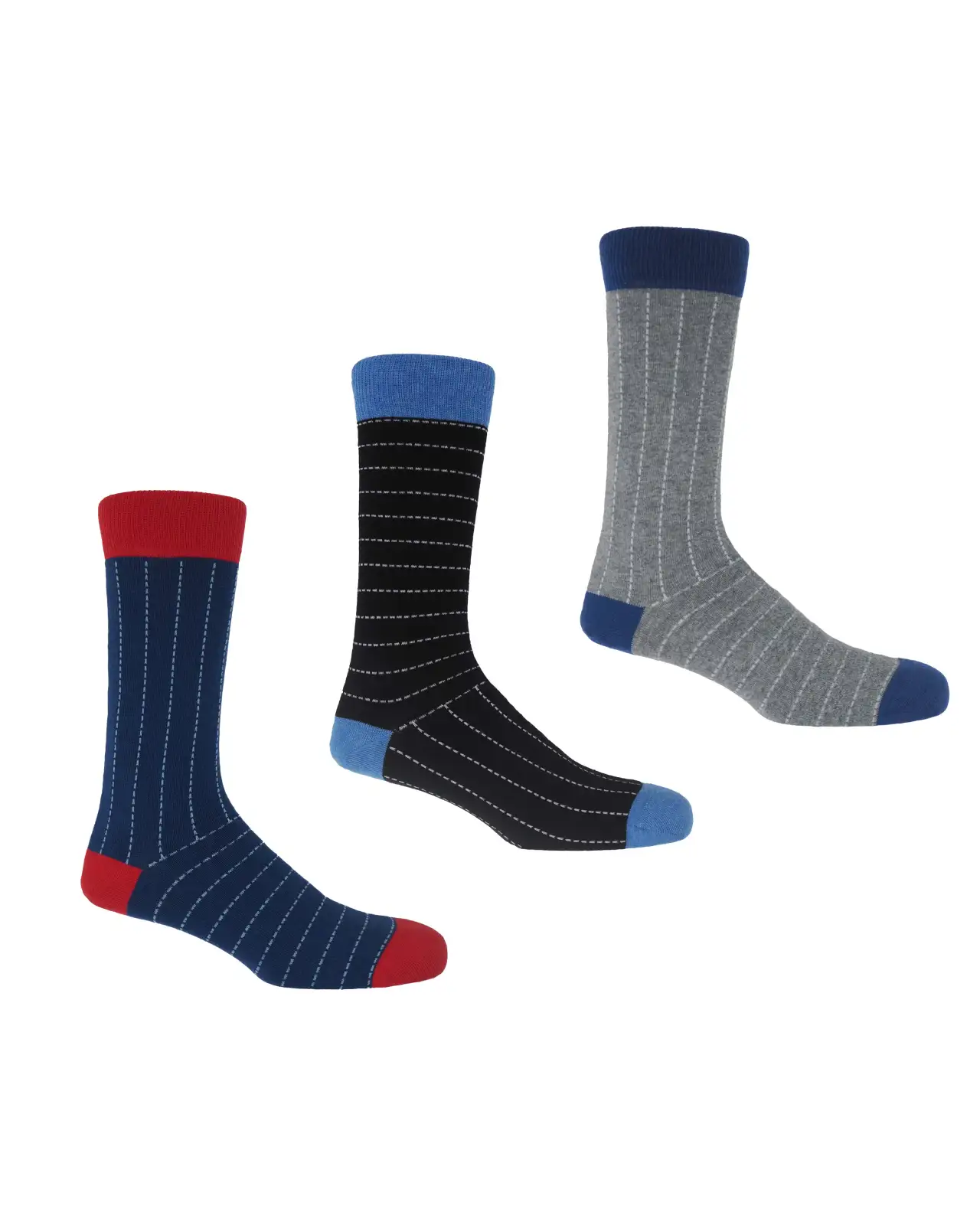 Men PEPER HAROW Dash Mens Socks Bundle - Navy Black Grey £33.00