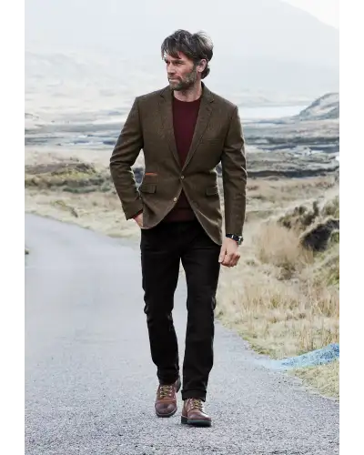 Fit Trousers Brook Taverner Tailored Fit Boulder Black Denim Jeans-BT-8958D £54.00