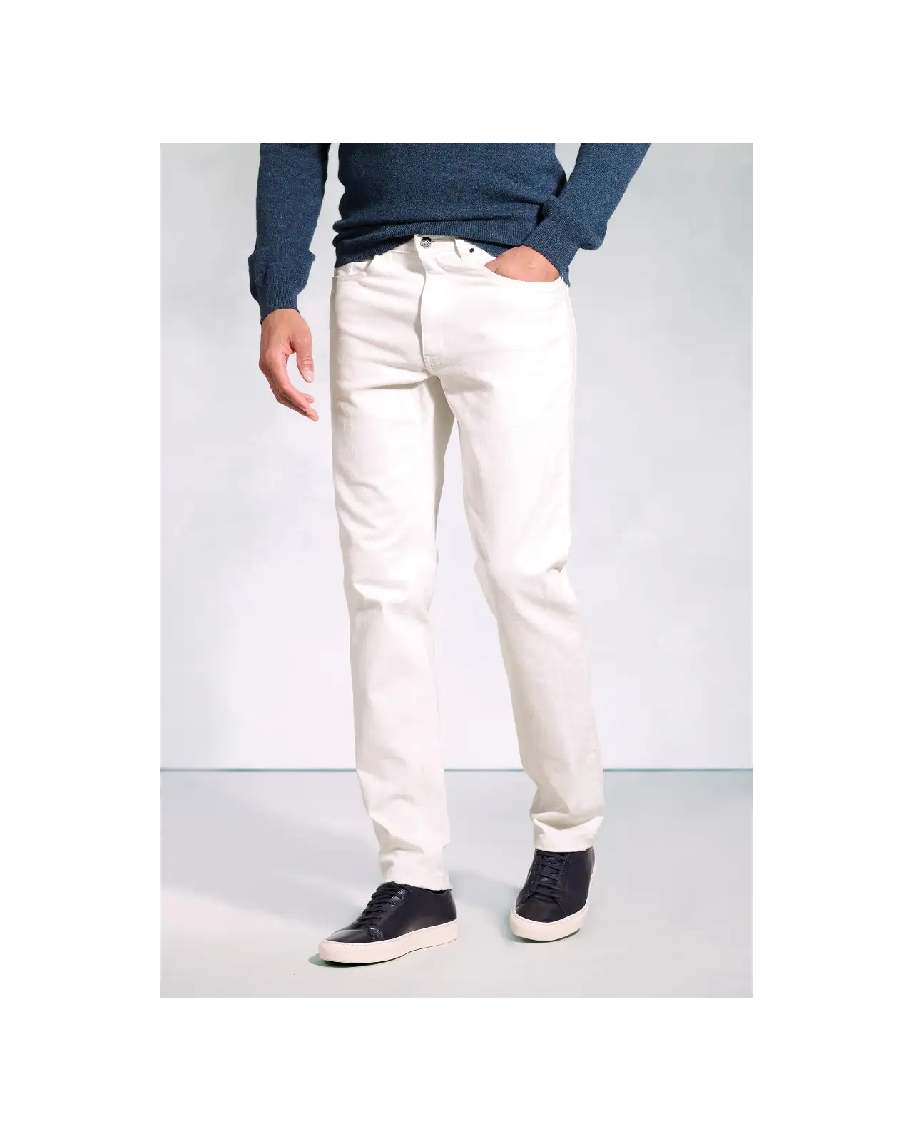 Fit Trousers Brook Taverner Regular Fit Douglas Off White Denim Jeans-BT-8957F £54.00