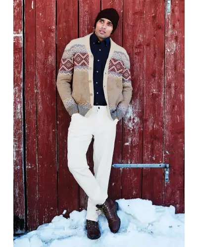 Fit Trousers Brook Taverner Regular Fit Douglas Off White Denim Jeans-BT-8957F £54.00