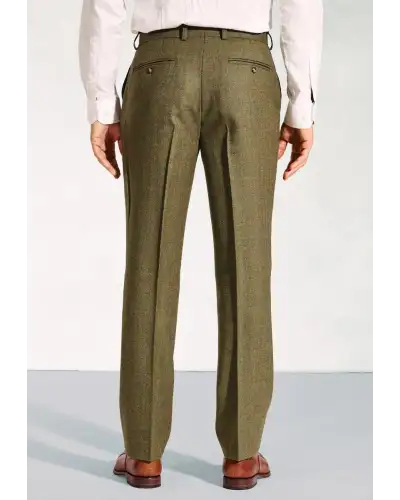 Suit Trousers Brook Taverner Regular Fit Dalton Olive Check Wool Suit Trousers-BT-8880A £90.00