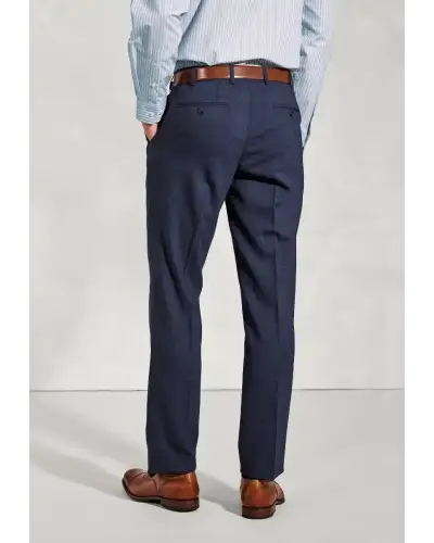 Suit Trousers Brook Taverner Tailored Fit Mckellen Navy Wool Linen Blend Suit Trousers £63.00