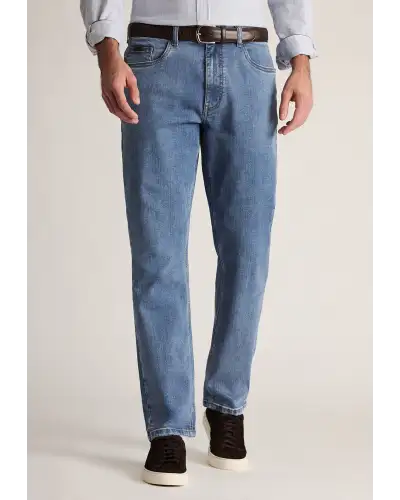 Fit Trousers Brook Taverner Tailored Fit Boulder Light Blue Denim Jeans-BT-8958G £54.00