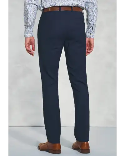 Suit Trousers Brook Taverner Tailored Fit Cassino Navy Check Washable Suit Trousers £81.00