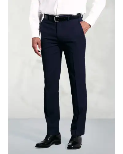 Trousers Brook Taverner Tailored Fit Phoenix Navy Suit Trousers-BT-8755B £44.00