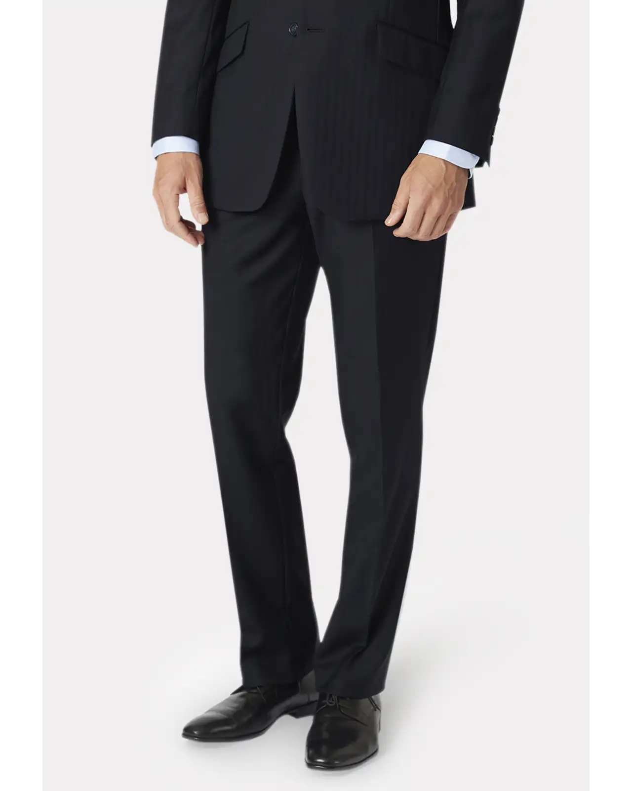 Suit Trousers Brook Taverner Tailored Fit Dawlish Navy Herringbone Wool Suit Trousers £90.00
