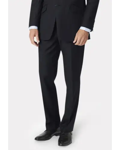 BT-8523B Brook Taverner Regular Fit Dawlish Navy Herringbone Wool Suit Trousers £90.00